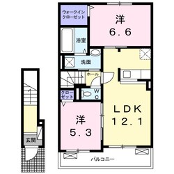 ブルースカイＣの物件間取画像